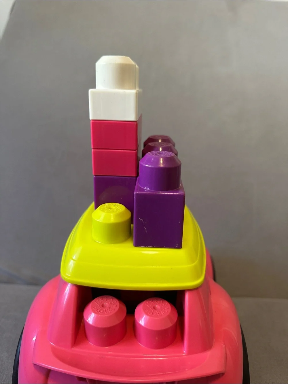 Mega Bloks First Builders Catie Convertible Pink Car 2015 w/ Roof & Blocks
